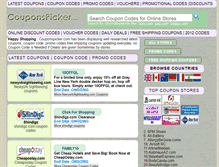 Tablet Screenshot of couponspicker.com